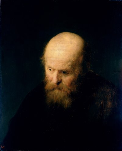 Head of a Bald, Old Man by studio of Rembrandt Harmensz. van Rijn